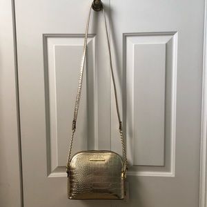 STEVE MADDEN Metallic Gold Crossbody Bag